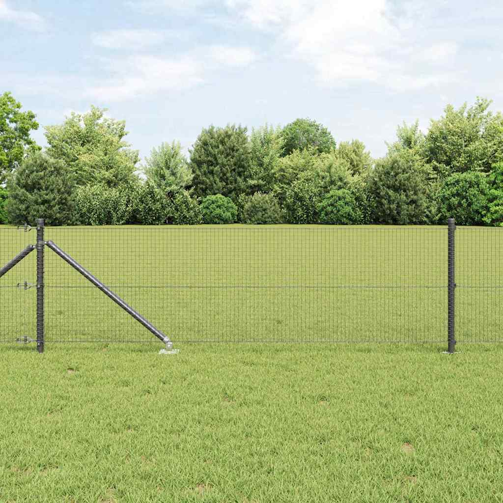 Vidaxl afrasteringspaal grijs 10 x 0,8 m (19 x 19 mm gaas)