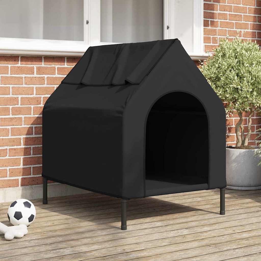 Vidaxl huis voor huisdieren zwart 110 x 75 x 90 cm staal