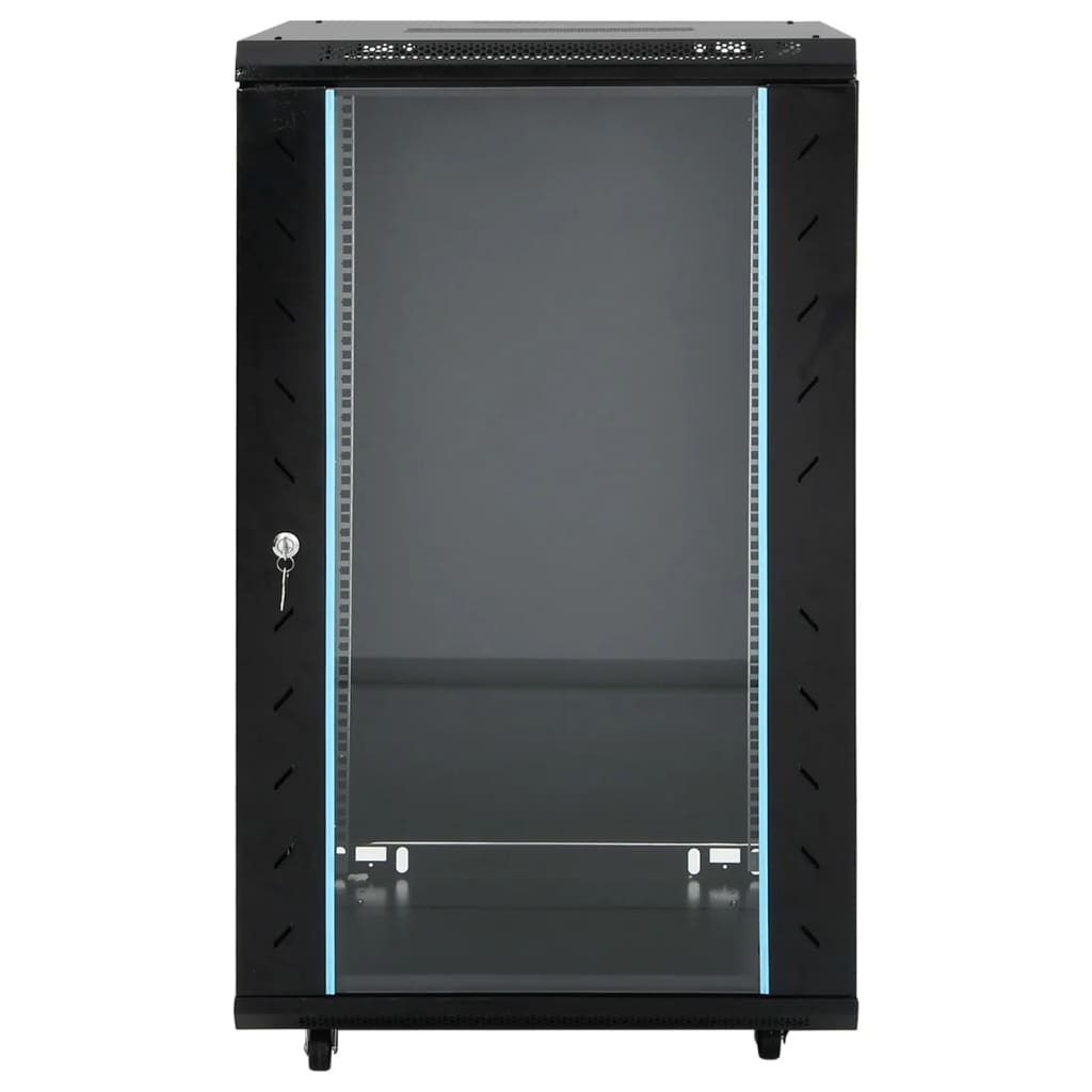 Vidaxxl Netzwerkschrank 18u 19 IP20 60x60x100 cm schwarz
