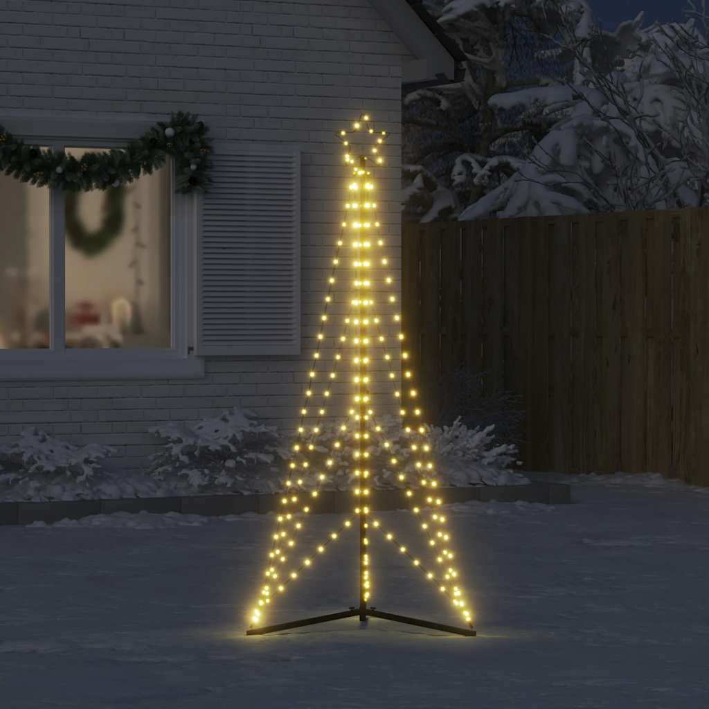 Vidaxxl LED-Weihnachtsbaum 363 LEDs warmweiß 182 cm