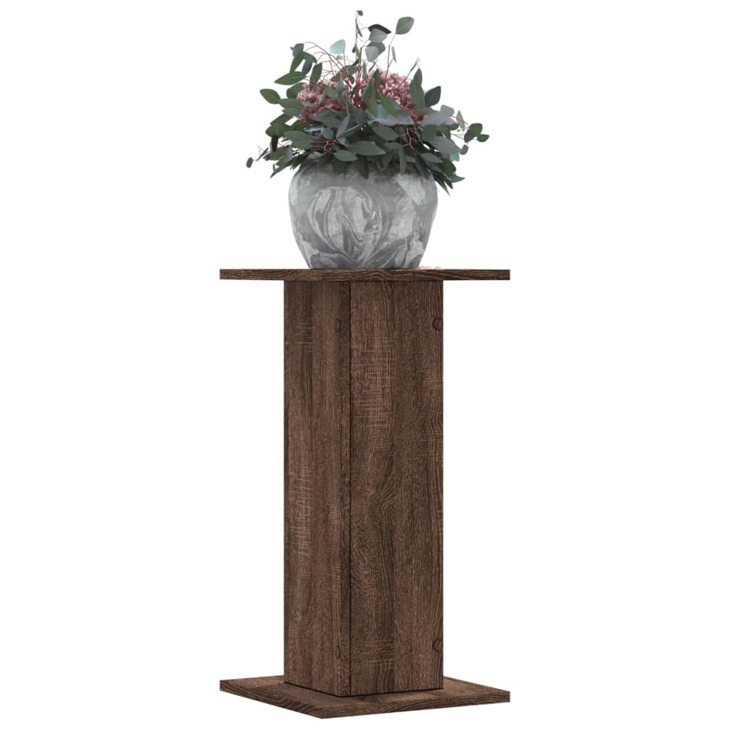 VidaXL Pflanzenständer 2 Stück 30x30x60 cm Holzwerkstoff braune Eiche