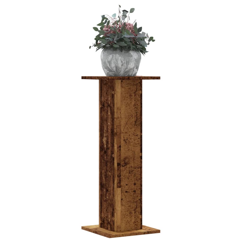VidaXL Pflanzenständer 2 Stück 30x30x80 cm behandeltes Holz, altholzfarben
