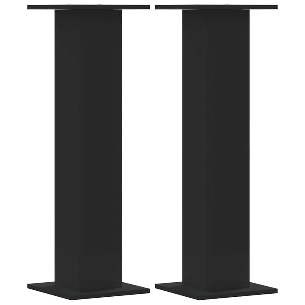 VidaXL Pflanzenständer 2 Stück 30x30x95 cm Holzwerkstoff schwarz