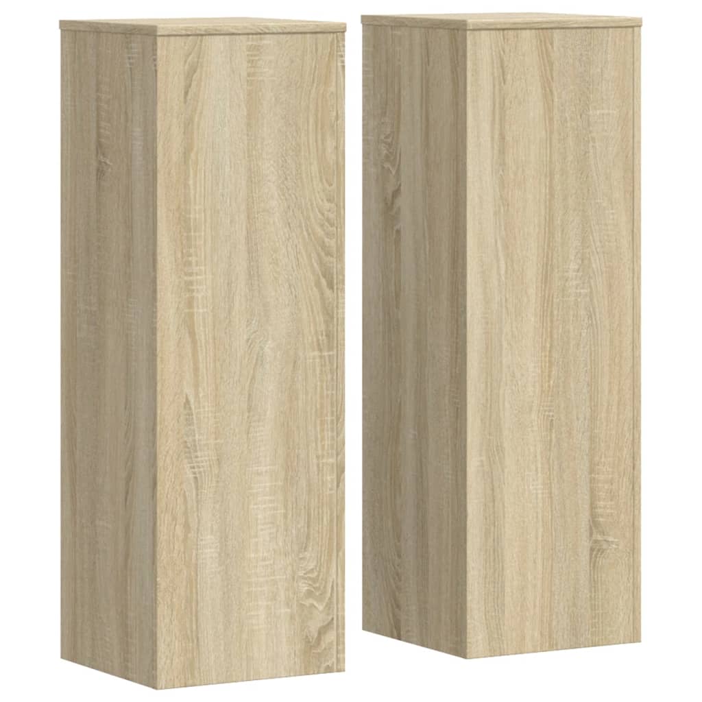 VidaXL Pflanzenständer 2 Stk. 33 x 33 x 100 cm, Holzwerkstoff Sonoma-Eiche