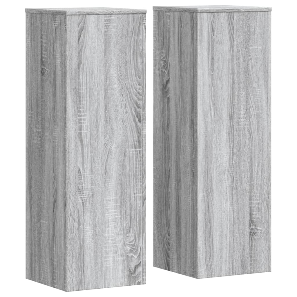 VidaXL Pflanzenständer 2 Stk. 33 x 33 x 100 cm, Holzwerkstoff, Sonomagrau