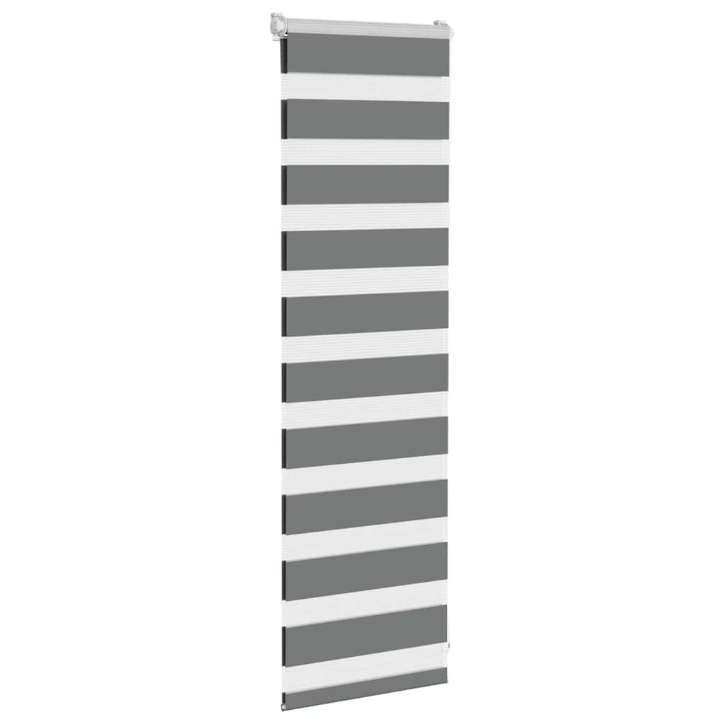VidaXL Zebra-Rollo 50x100 cm Stoffbreite 45,9 cm Dunkelgrau