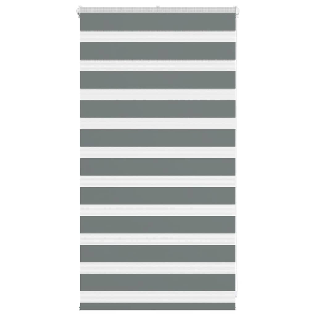 VidaXL Zebra-Rollo 85x100 cm Stoffbreite 80,9 cm Dunkelgrau