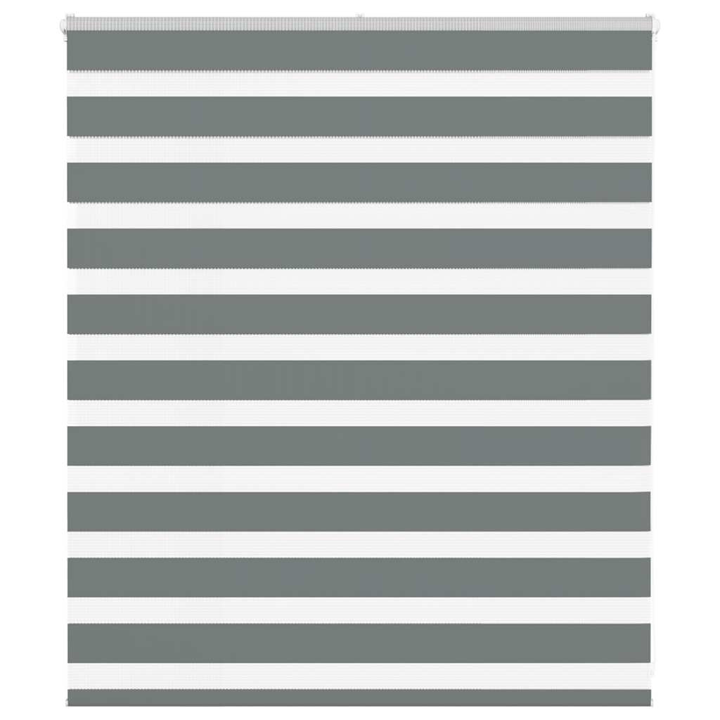 VidaXL Zebra-Rollo 135x100 cm Stoffbreite 130,9 cm Dunkelgrau
