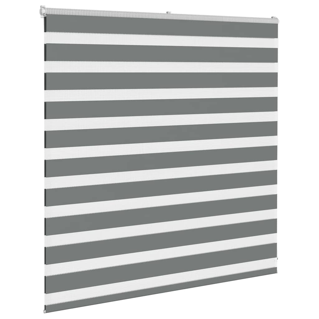 VidaXL Zebra-Rollo 140x100 cm Stoffbreite 135,9 cm Dunkelgrau