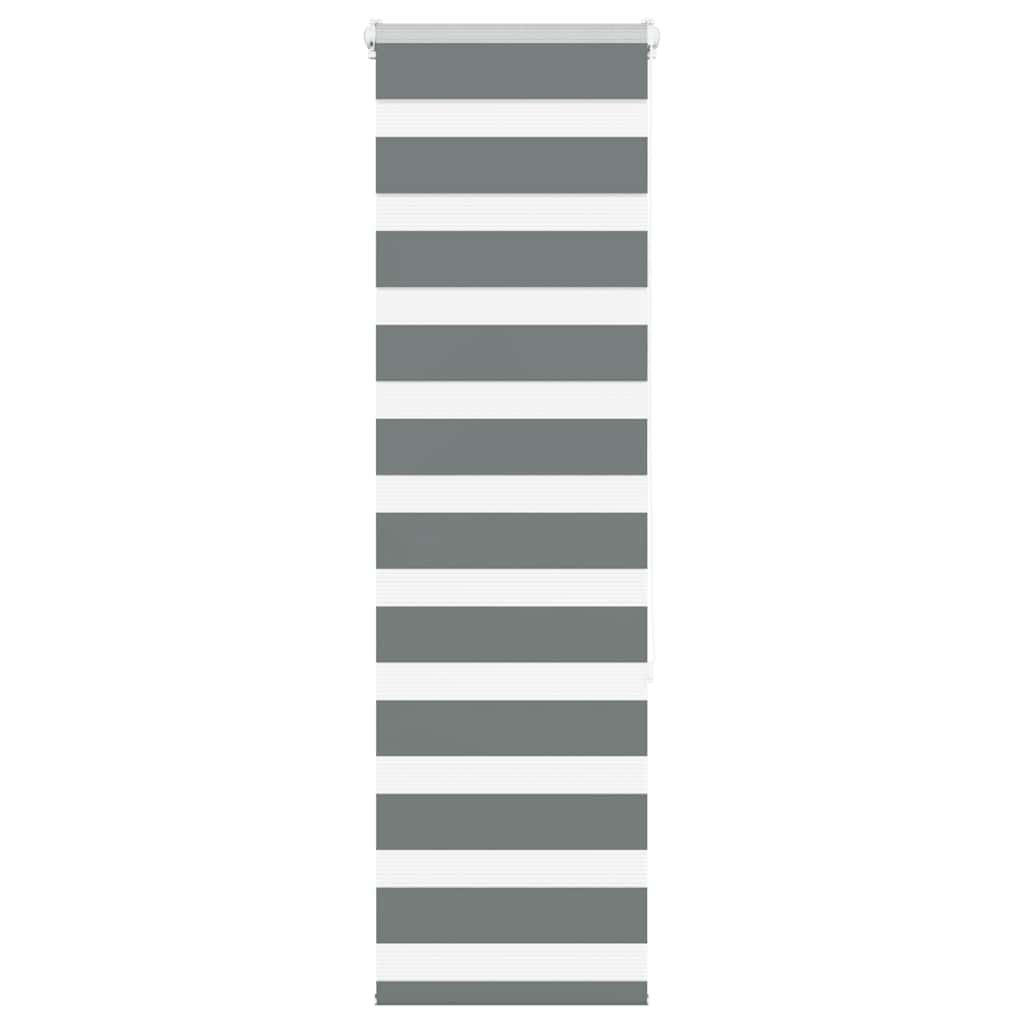 VidaXL Zebra-Rollo 50x150 cm Stoffbreite 45,9 cm Dunkelgrau