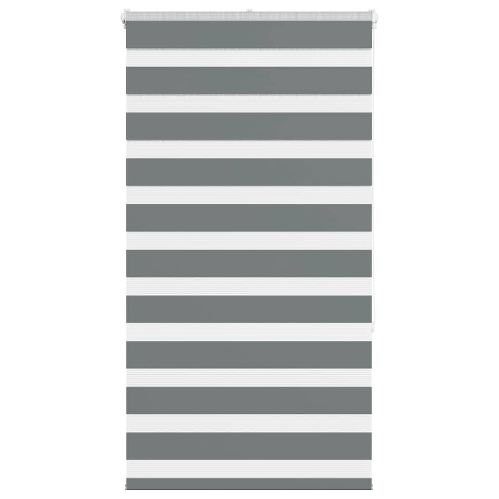 VidaXL Zebra-Rollo 75x150 cm Stoffbreite 70,9 cm Dunkelgrau