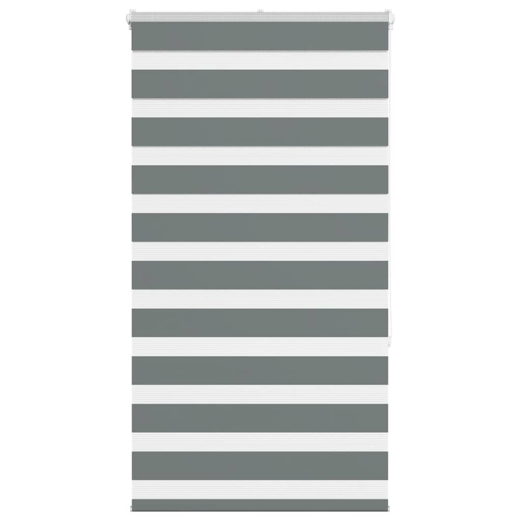 VidaXL Zebra-Rollo 90x150 cm Stoffbreite 85,9 cm Dunkelgrau