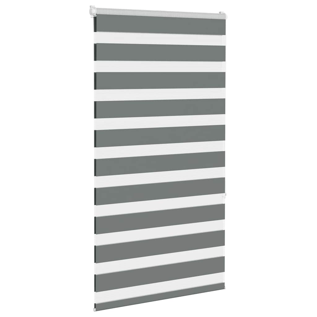 VidaXL Zebra-Rollo 90x150 cm Stoffbreite 85,9 cm Dunkelgrau