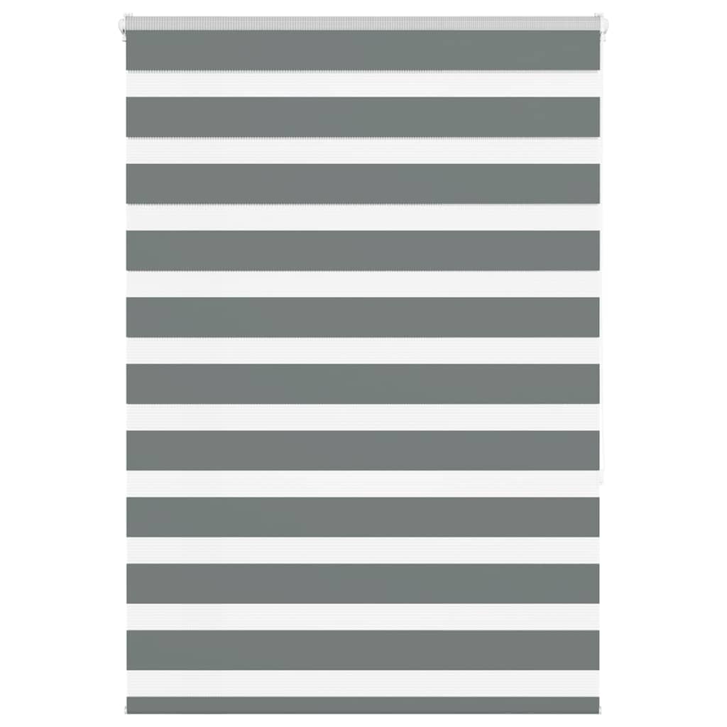 VidaXL Zebra-Rollo 110x150 cm Stoffbreite 105,9 cm Dunkelgrau