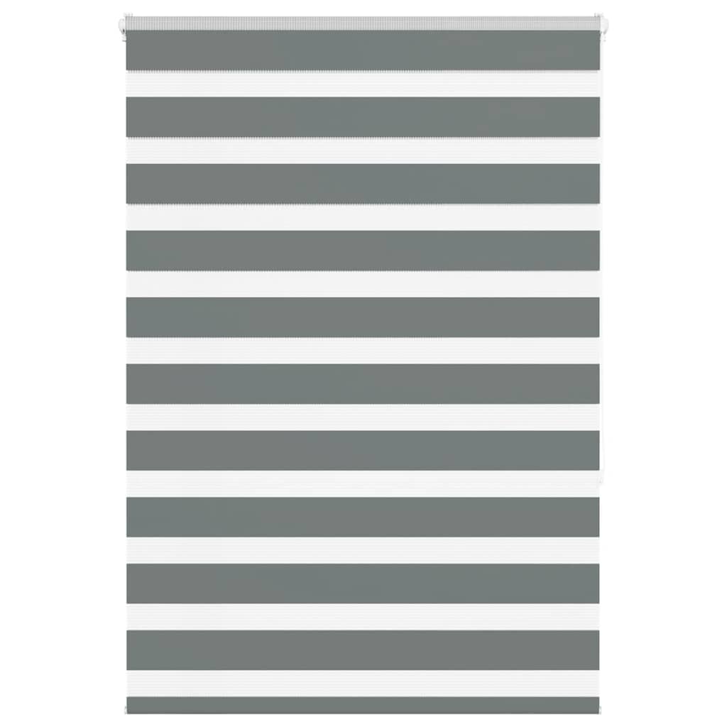 VidaXL Zebra-Rollo 115x150 cm Stoffbreite 110,9 cm Dunkelgrau