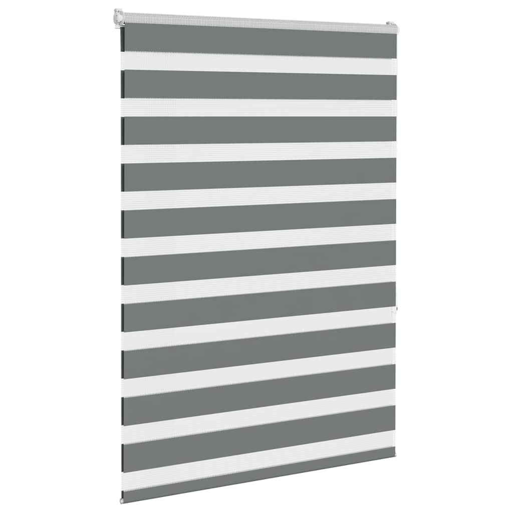 VidaXL Zebra-Rollo 115x150 cm Stoffbreite 110,9 cm Dunkelgrau