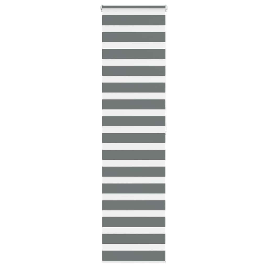 VidaXL Zebra-Rollo 65x200 cm Stoffbreite 60,9 cm Dunkelgrau