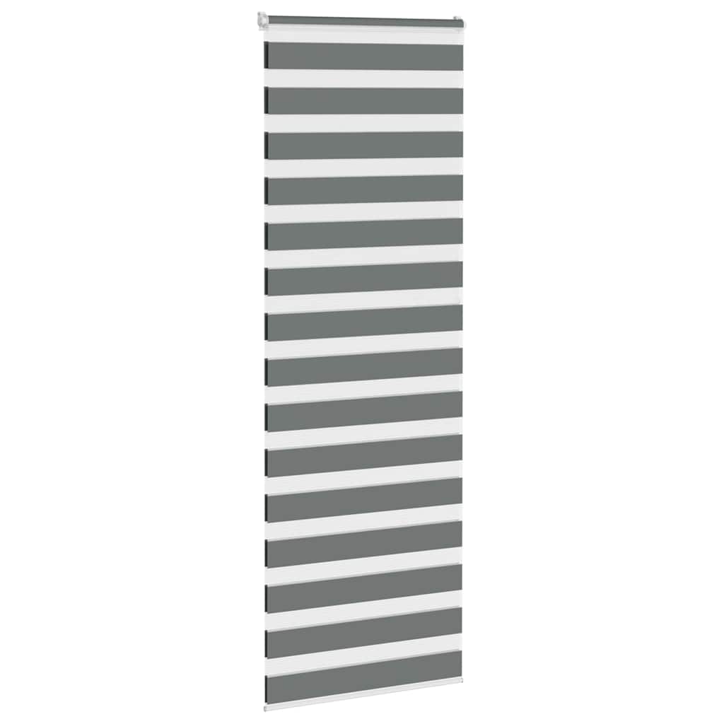 VidaXL Zebra-Rollo 75x200 cm Stoffbreite 70,9 cm Dunkelgrau