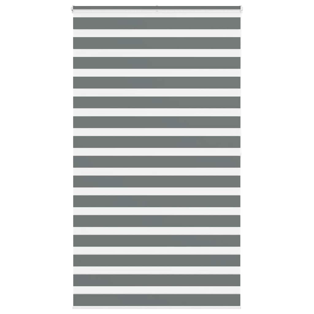 VidaXL Zebra-Rollo 135x200 cm Stoffbreite 130,9 cm Dunkelgrau