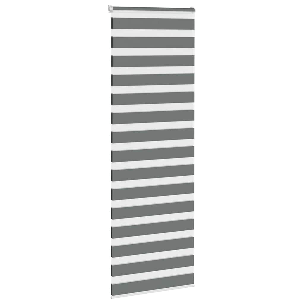 VidaXL Zebra-Rollo 80x230 cm Stoffbreite 75,9 cm Dunkelgrau