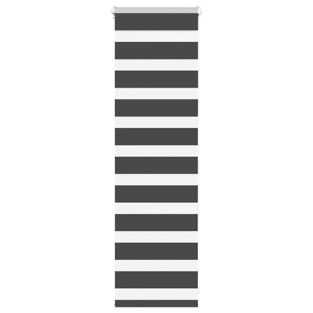 VidaXL Zebra-Rollo 55x100 cm Stoffbreite 50,9 cm Schwarz
