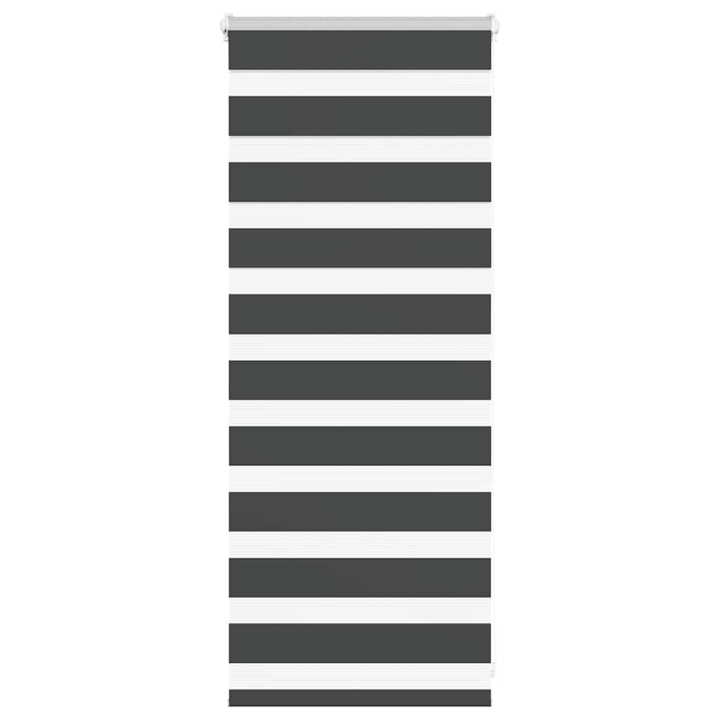 VidaXL Zebra-Rollo 65x100 cm Stoffbreite 60,9 cm Schwarz