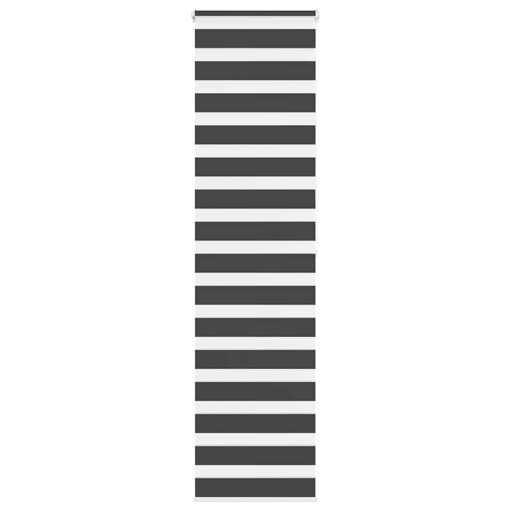 VidaXL Zebra-Rollo 55x200 cm Stoffbreite 50,9 cm Schwarz