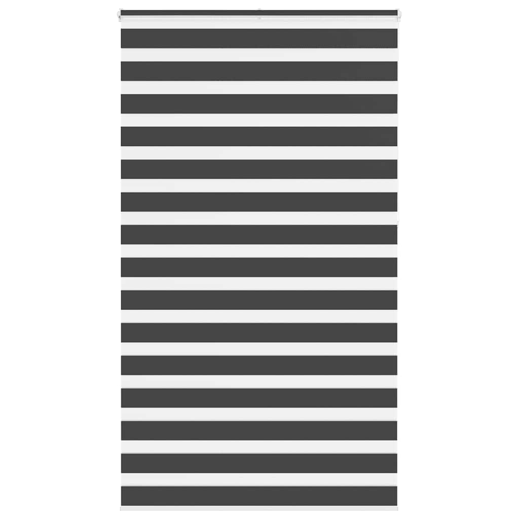 VidaXL Zebra-Rollo 130x230 cm Stoffbreite 125,9 cm Schwarz