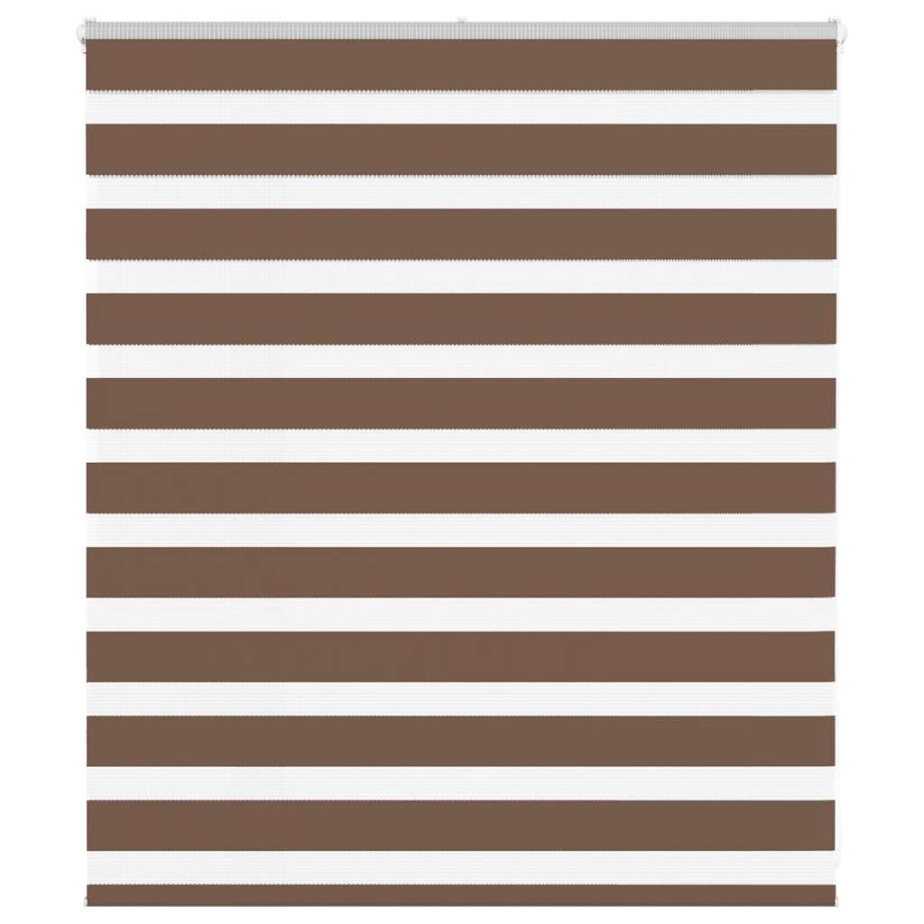VidaXL Zebra-Rollo 130x100 cm Stoffbreite 125,9 cm Polyester braun