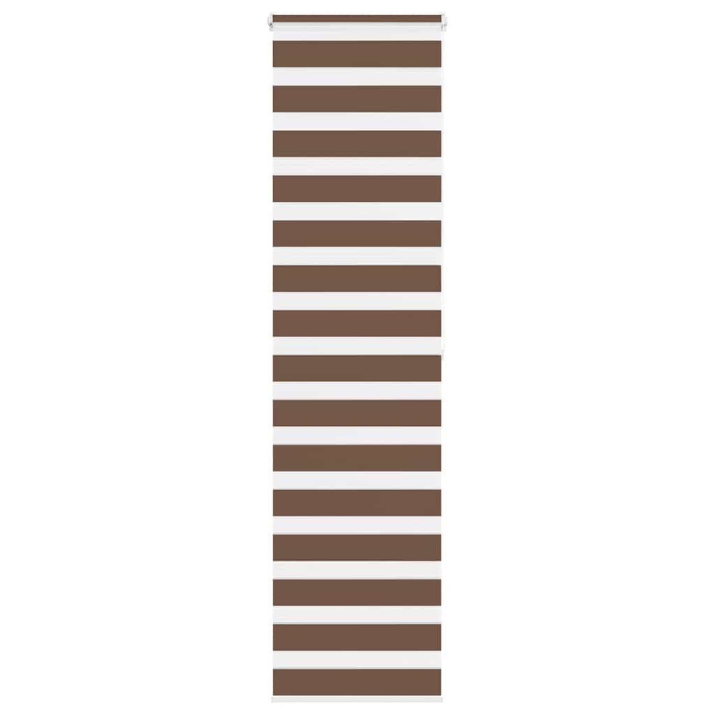 VidaXL Zebra-Rollo 55x200 cm Stoffbreite 50,9 cm Polyester braun