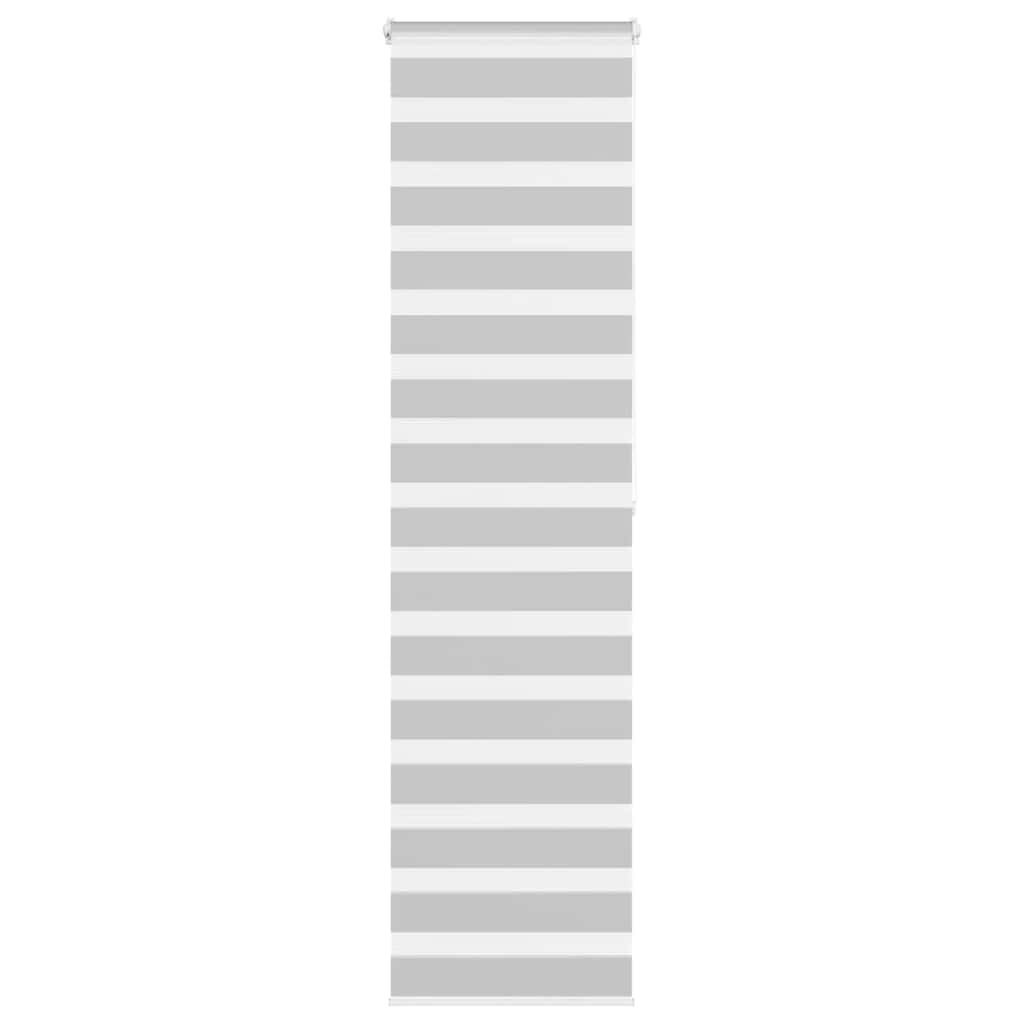 VidaXL Zebra-Rollo 60x200 cm Stoffbreite 55,9 cm Hellgrau