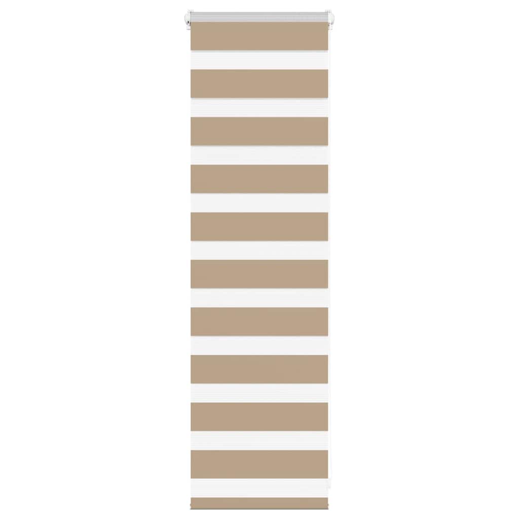 Vidaxxl Zebrarollo 40x100 cm Stoffbreite 35,9 cm Polyester Sandbraun