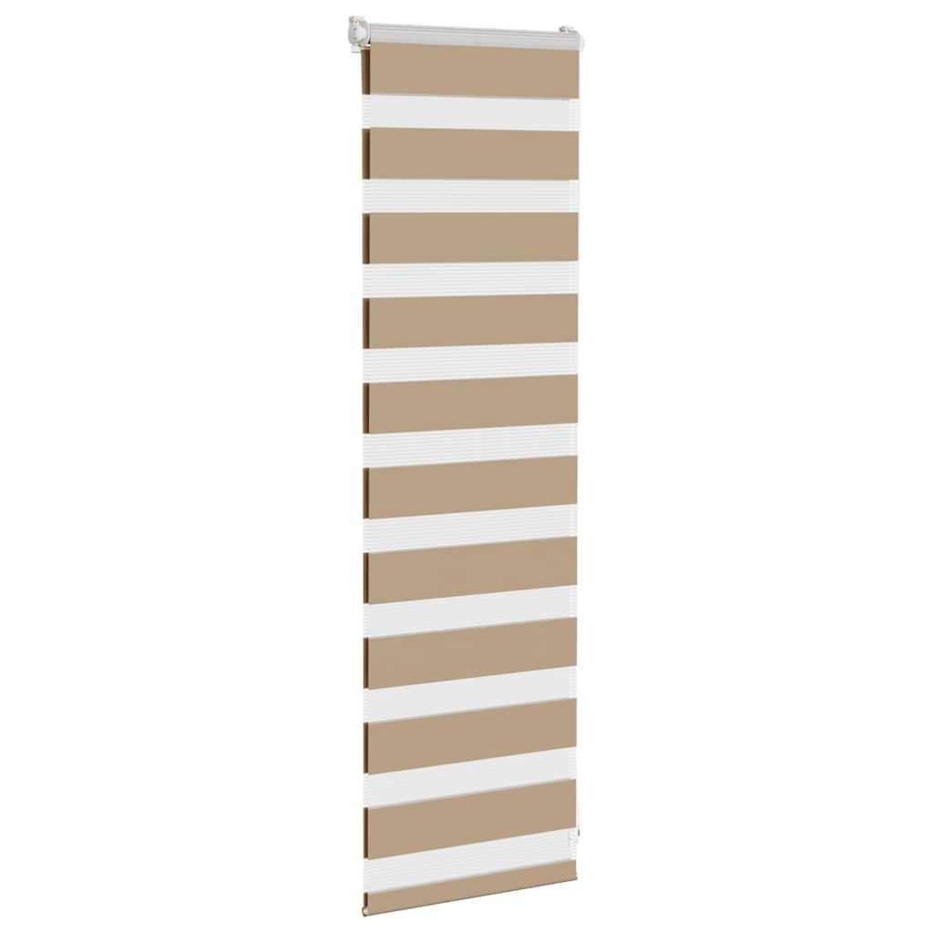 Vidaxxl Zebrarollo 40x100 cm Stoffbreite 35,9 cm Polyester Sandbraun
