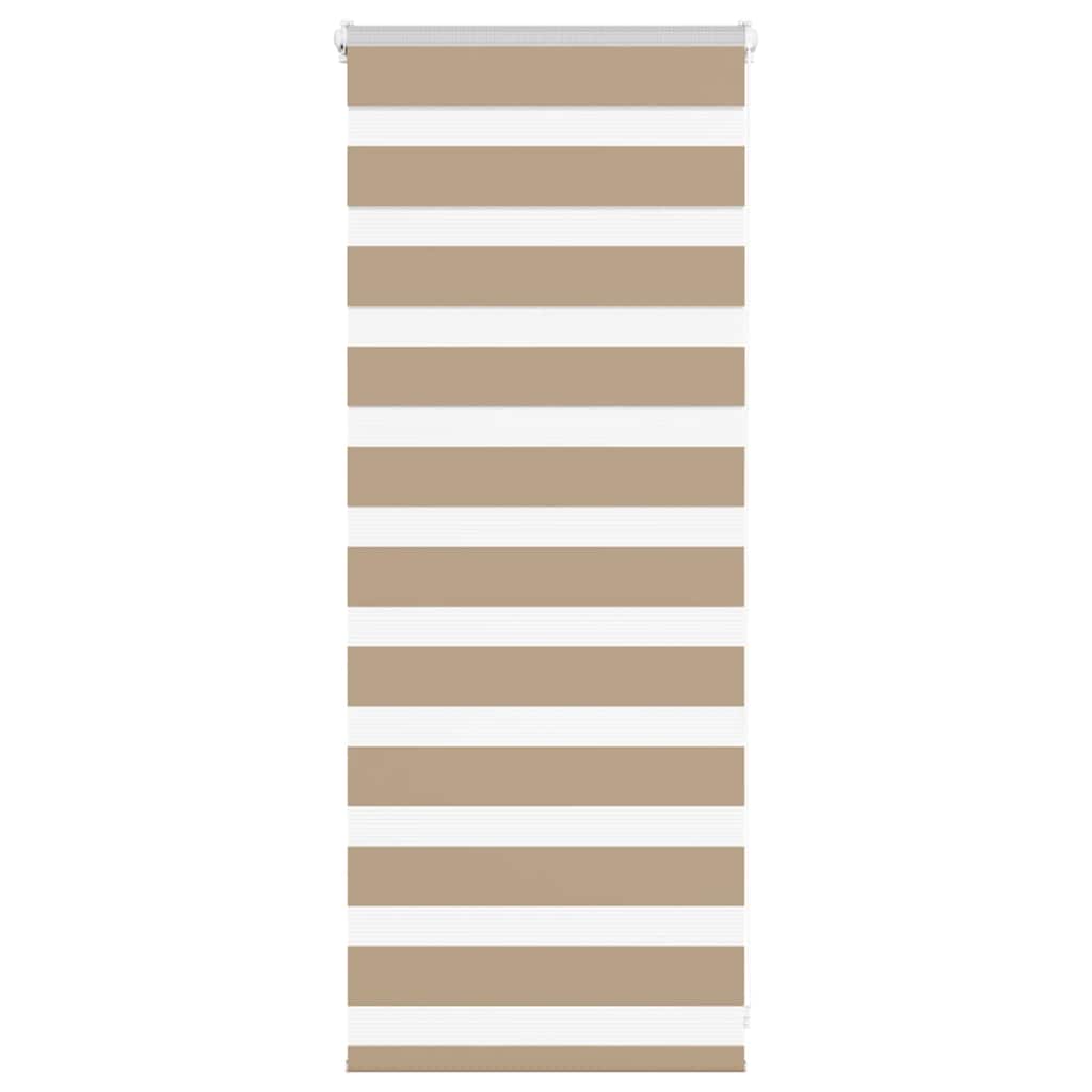 VidaXL Zebrarollo 60x100 cm Stoffbreite 55,9 cm Polyester Sandbraun