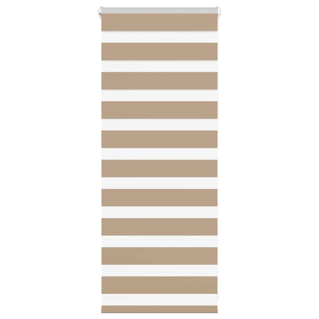 VidaXL Zebra-Rollo Sandbraun 65x100 cm Stoffbreite 60,9 cm Polyester