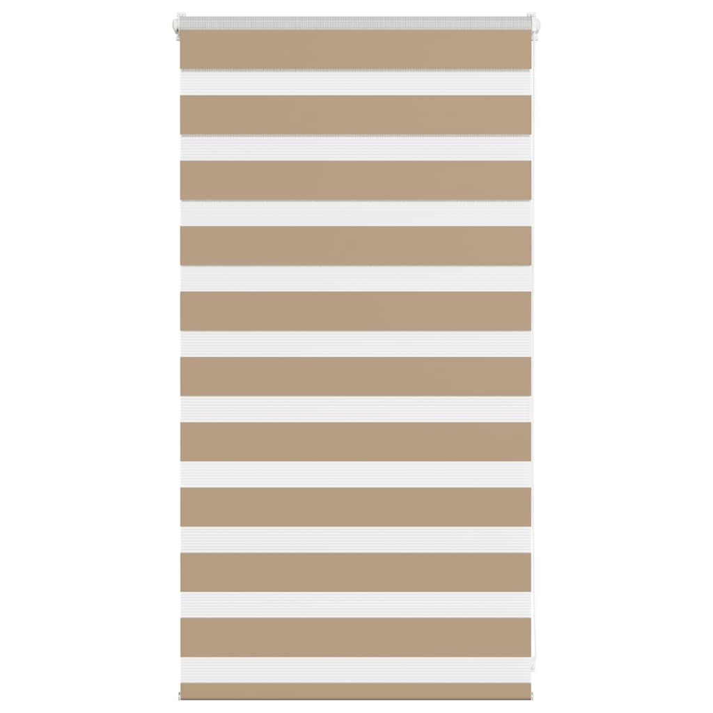 VidaXL Zebrarollo 80x100 cm Stoffbreite 75,9 cm Polyester Sandbraun