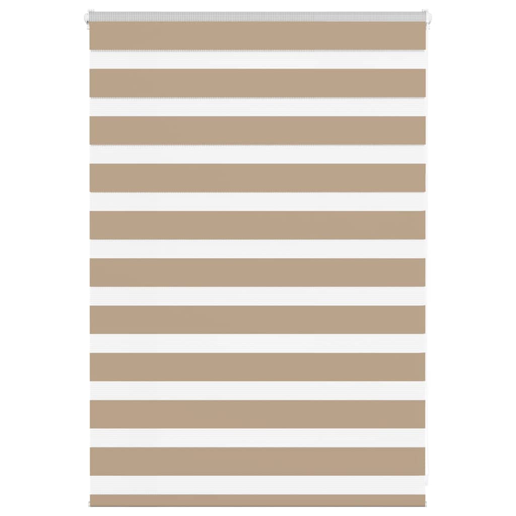 VidaXL Zebrarollo 105x100 cm Stoffbreite 100,9 cm Polyester Sandbraun