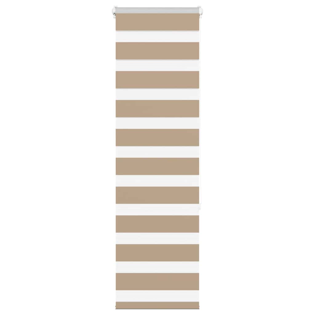 VidaXL Zebrarollo 40x150 cm Stoffbreite 35,9 cm Polyester Sandbraun
