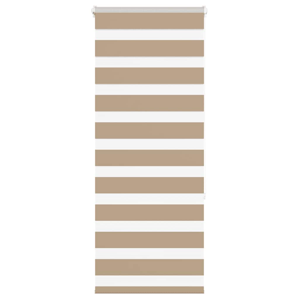 VidaXL Zebra-Rollo Sandbraun 65x150 cm Stoffbreite 60,9 cm Polyester