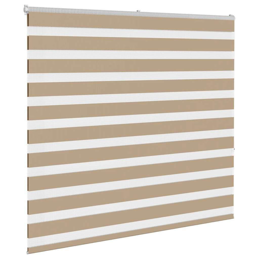 VidaXL Zebrarollo 165x150 cm Stoffbreite 160,9 cm Polyester Sandbraun