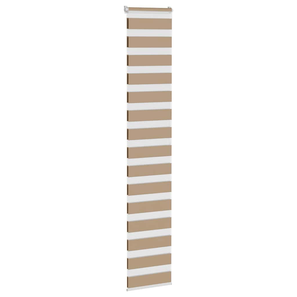 VidaXL Zebrarollo 50x200 cm Stoffbreite 55,9 cm Polyester Sandbraun