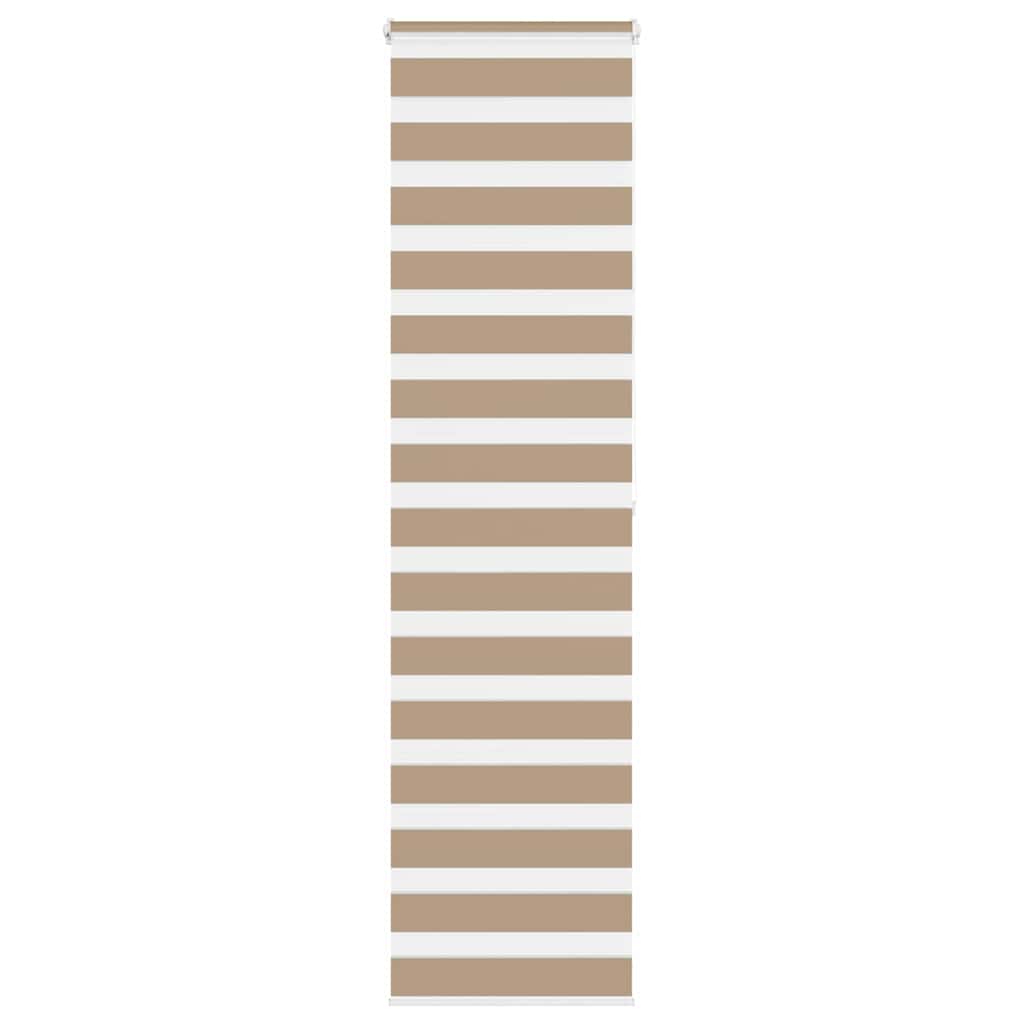 VidaXL Zebrarollo 55x200 cm Stoffbreite 50,9 cm Polyester Sandbraun
