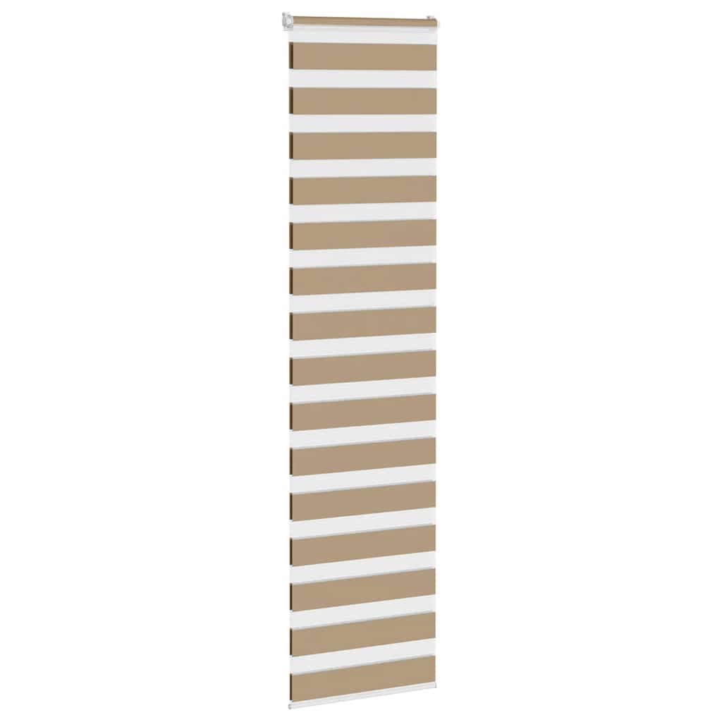 VidaXL Zebrarollo 55x200 cm Stoffbreite 50,9 cm Polyester Sandbraun