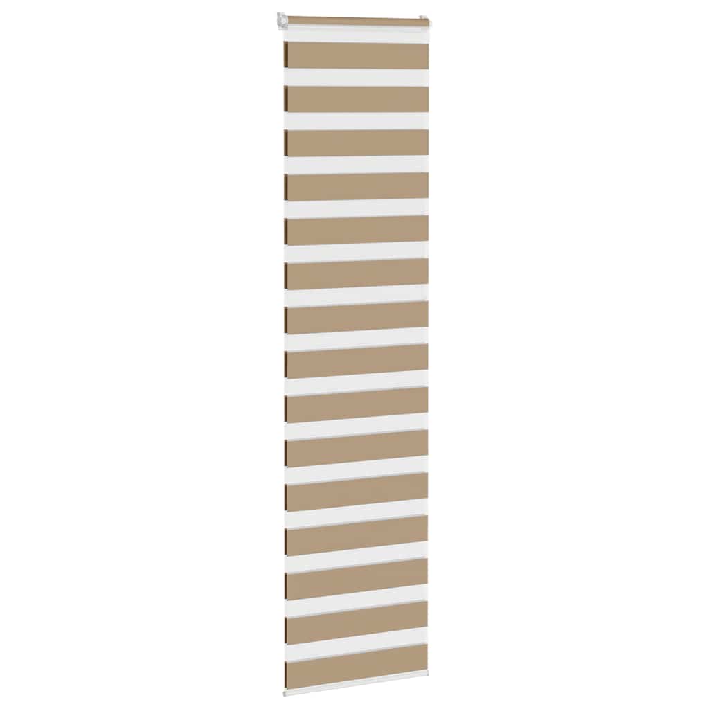 VidaXL Zebrarollo 65x200 cm Stoffbreite 60,9 cm Polyester Sandbraun