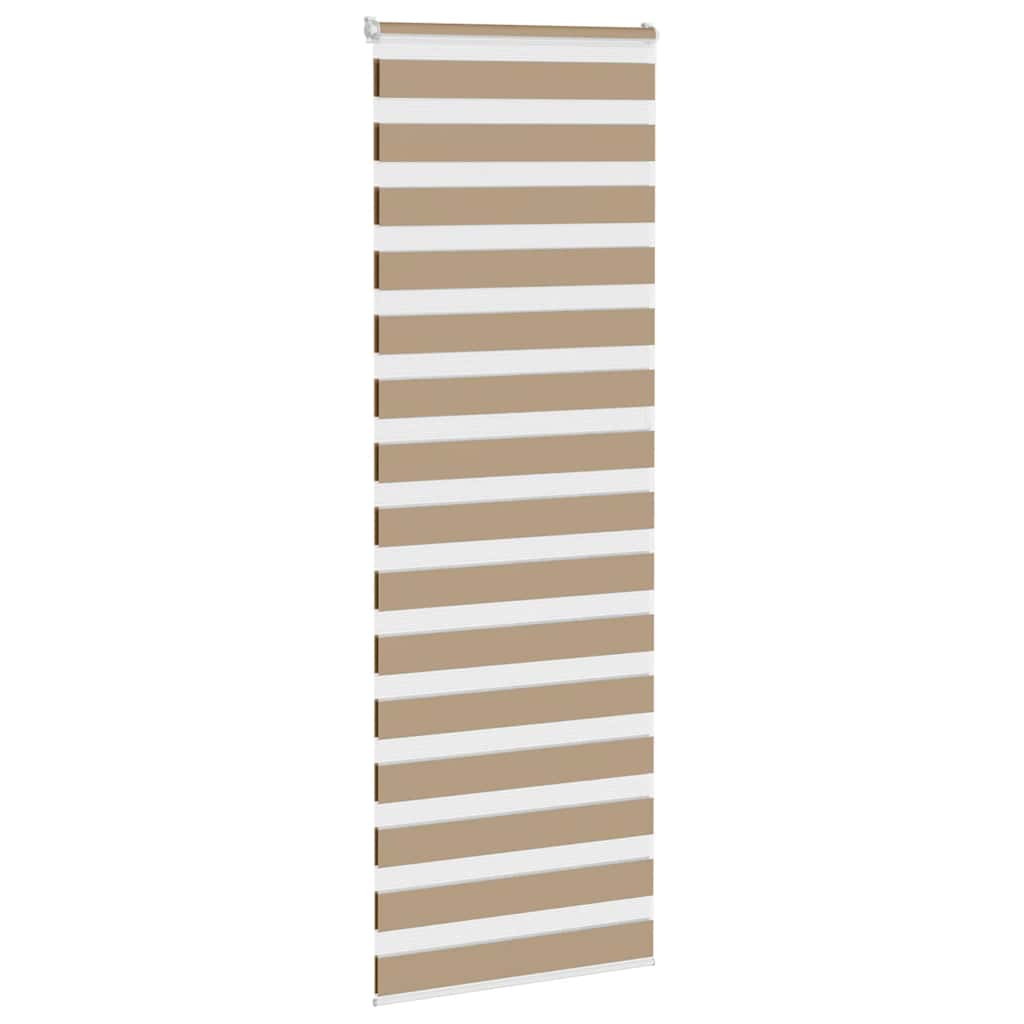 VidaXL Zebrarollo 90x200 cm Stoffbreite 85,9 cm Polyester Sandbraun