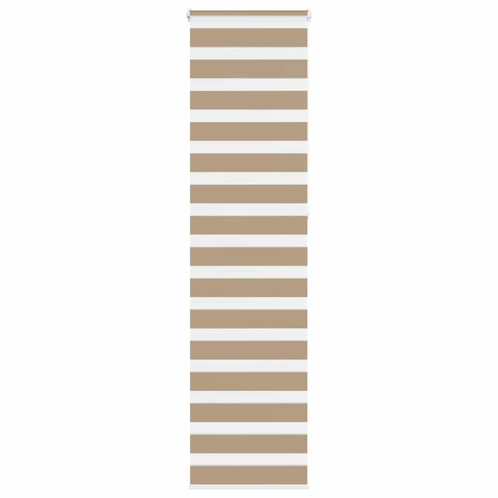 VidaXL Zebrarollo 65x230 cm Stoffbreite 60,9 cm Polyester Sandbraun