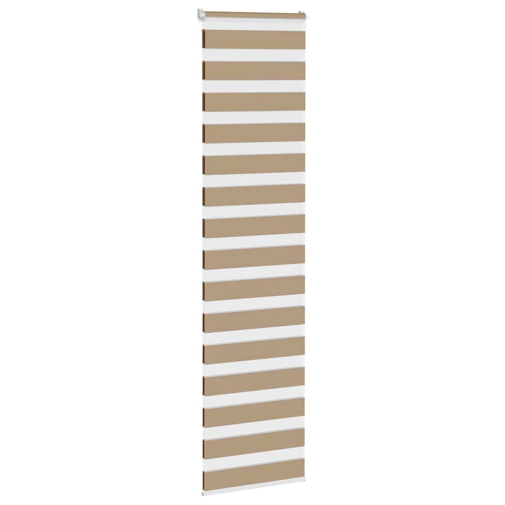 VidaXL Zebrarollo 65x230 cm Stoffbreite 60,9 cm Polyester Sandbraun