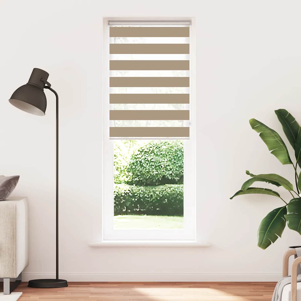 VidaXL Zebrarollo 75x230 cm Stoffbreite 70,9 cm Polyester Sandbraun