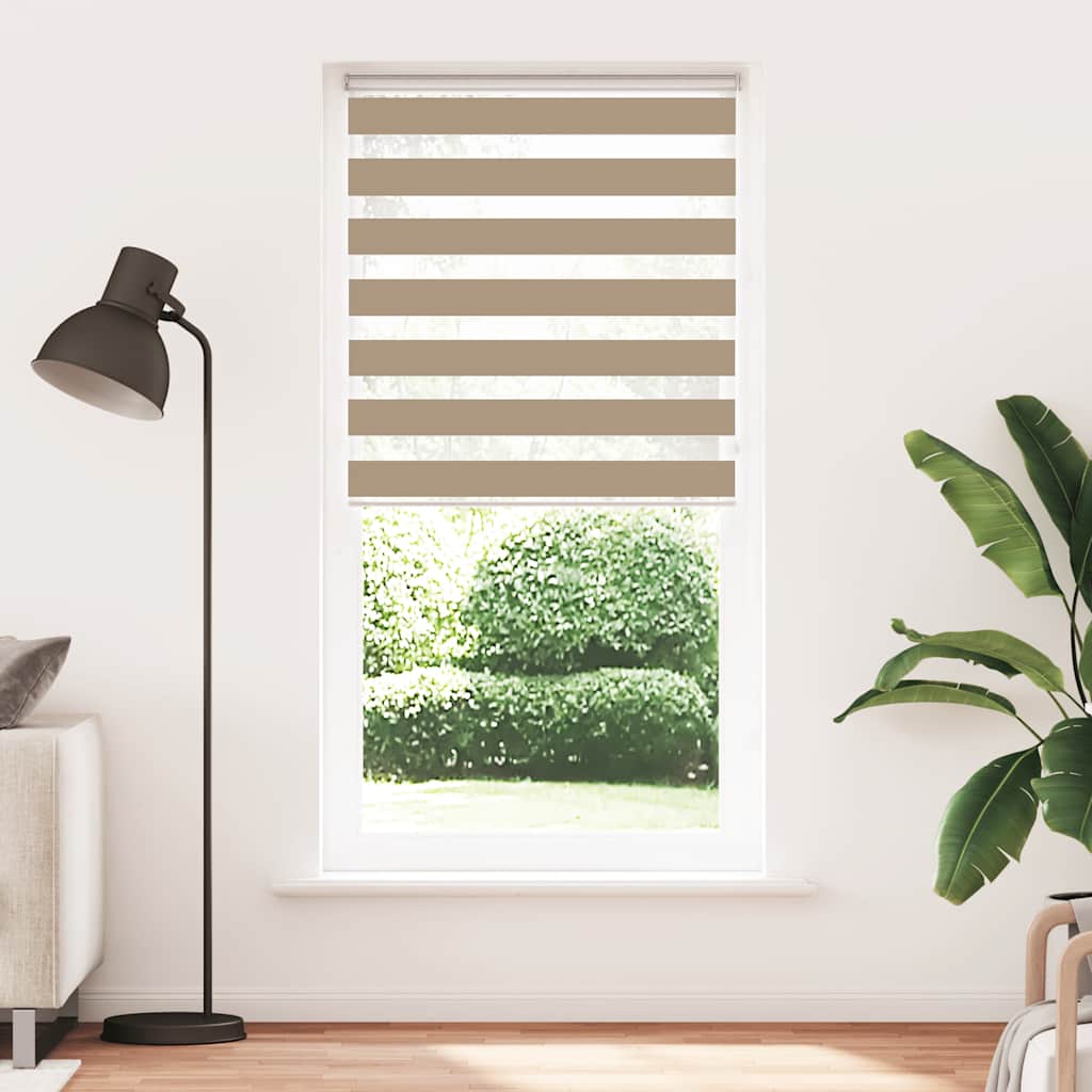 VidaXL Zebrarollo 100x230 cm Stoffbreite 95,9 cm Polyester Sandbraun