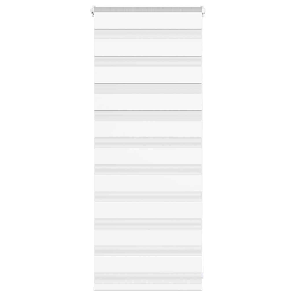 VidaXL Zebra-Rollo 55x100 cm Stoffbreite 50,9 cm Polyester Weiß